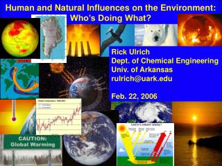 Human and Natural Influences on the Environment: Who’s Doing What?