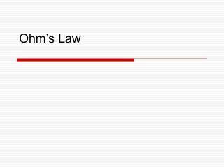 Ohm’s Law