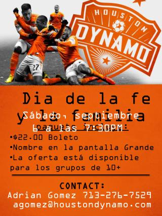 CONTACT: Adrian Gomez 713-276-7529  agomez@houstondynamo