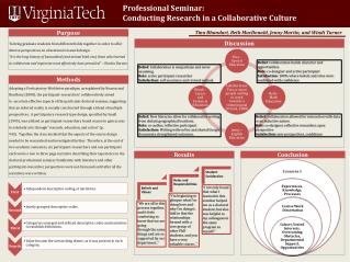 Professional Seminar: Conducting Research in a Collaborative Culture