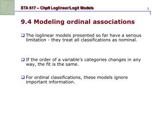 9.4 Modeling ordinal associations
