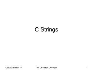 C Strings