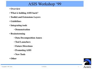 ASIS Workshop ‘99