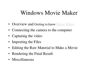 Windows Movie Maker