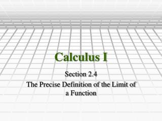 Calculus I