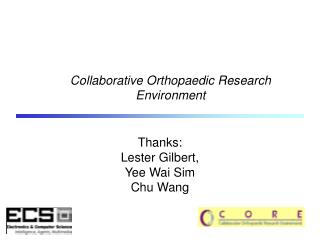 Collaborative Orthopaedic Research Environment