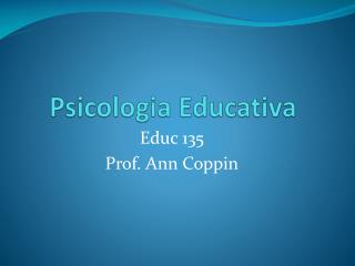 Psicologia Educativa