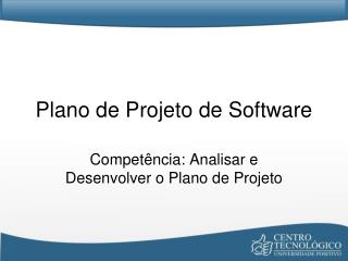 Plano de Projeto de Software