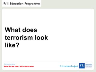 What does terrorism look like?