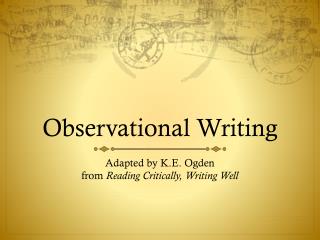 Observational Writing