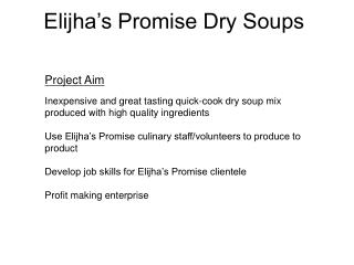 Elijha’s Promise Dry Soups