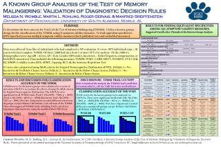 RESULTS AND DISCUSSION FOR CLASSIFICATION ACCURACY OF THE TOMM