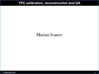 TPC calibration, reconstruction and QA