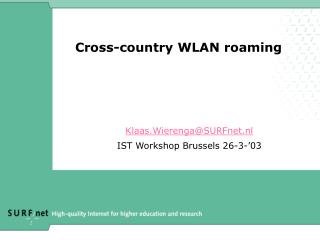 Cross-country WLAN roaming