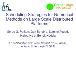 Scheduling Strategies for Numerical Methods on Large Scale Distributed Platforms