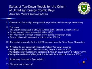 Status of Top-Down Models for the Origin of Ultra-High Energy Cosmic Rays
