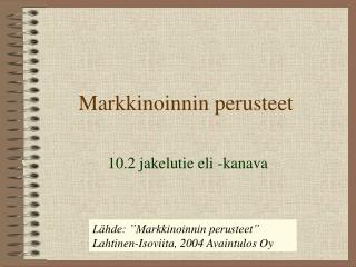 Markkinoinnin perusteet