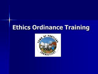 Ethics Ordinance Training