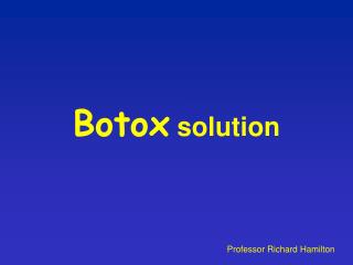 Botox solution