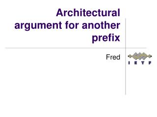 Architectural argument for another prefix