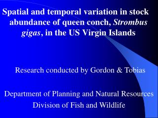 Department of Planning and Natural Resources Division of Fish and Wildlife