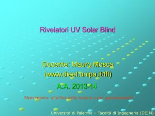 Rivelatori UV Solar Blind