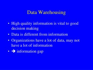 Data Warehousing