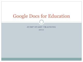 Google Docs for Education