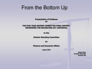 From the Bottom Up
