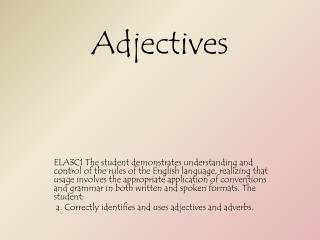 Adjectives