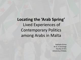 Locating the ‘Arab Spring’ Lived Experiences of Contemporary Politics among Arabs in Malta