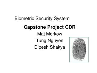 Biometric Security System