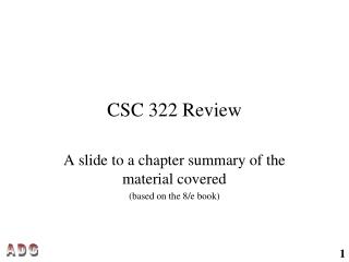 CSC 322 Review
