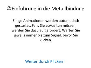  Einführung in die Metallbindung