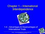 Chapter 1 International Interdependence