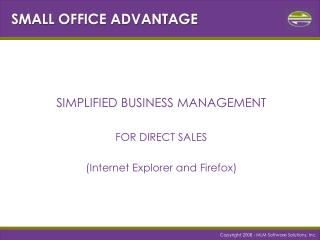 SMALL OFFICE ADVANTAGE