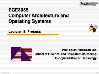 ECE3055 Computer Architecture and Operating Systems Lecture 11 Process