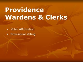 Voter Affirmation Provisional Voting