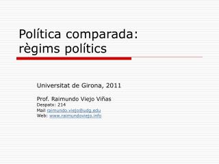 Política comparada: règims polítics
