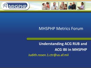 MHSPHP Metrics Forum