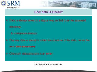 How data is stored?