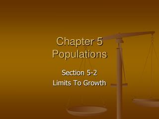 Chapter 5 Populations