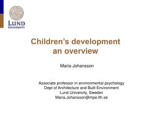 Children’s development an overview