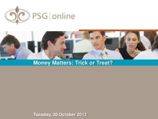 Money Matters: Trick or Treat?