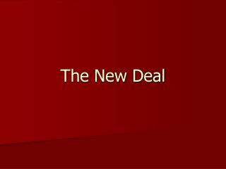 The New Deal