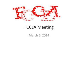 FCCLA Meeting
