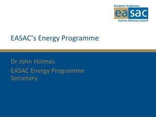 EASAC’s Energy Programme