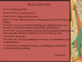 Nicole Lynn Pitts