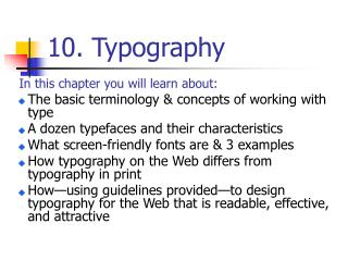 10. Typography