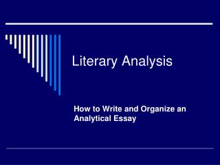 Literary Analysis